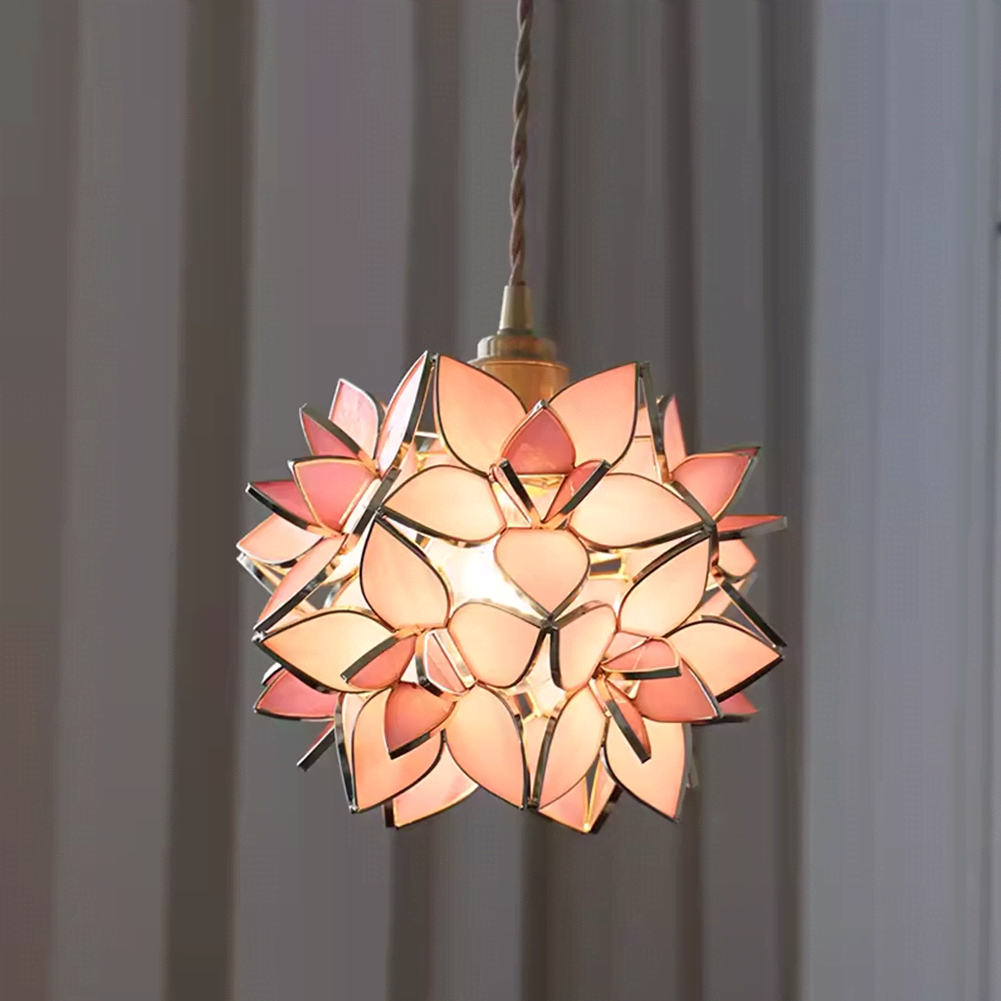 FJFJGO PENDANT LIGHTS Floral Petal Light Fixture Modern Hanging Lamp 7 Inch Mini Pendant Lighting for Kitchen Island