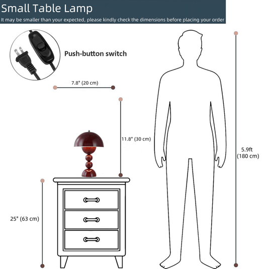 FJFJGO TABLE LAMP Aesthetic Mushroom Accent Table Lamps Nordic Small Bedside Lamp for Living Room Bedroom Mid Century Modern Table Lamp