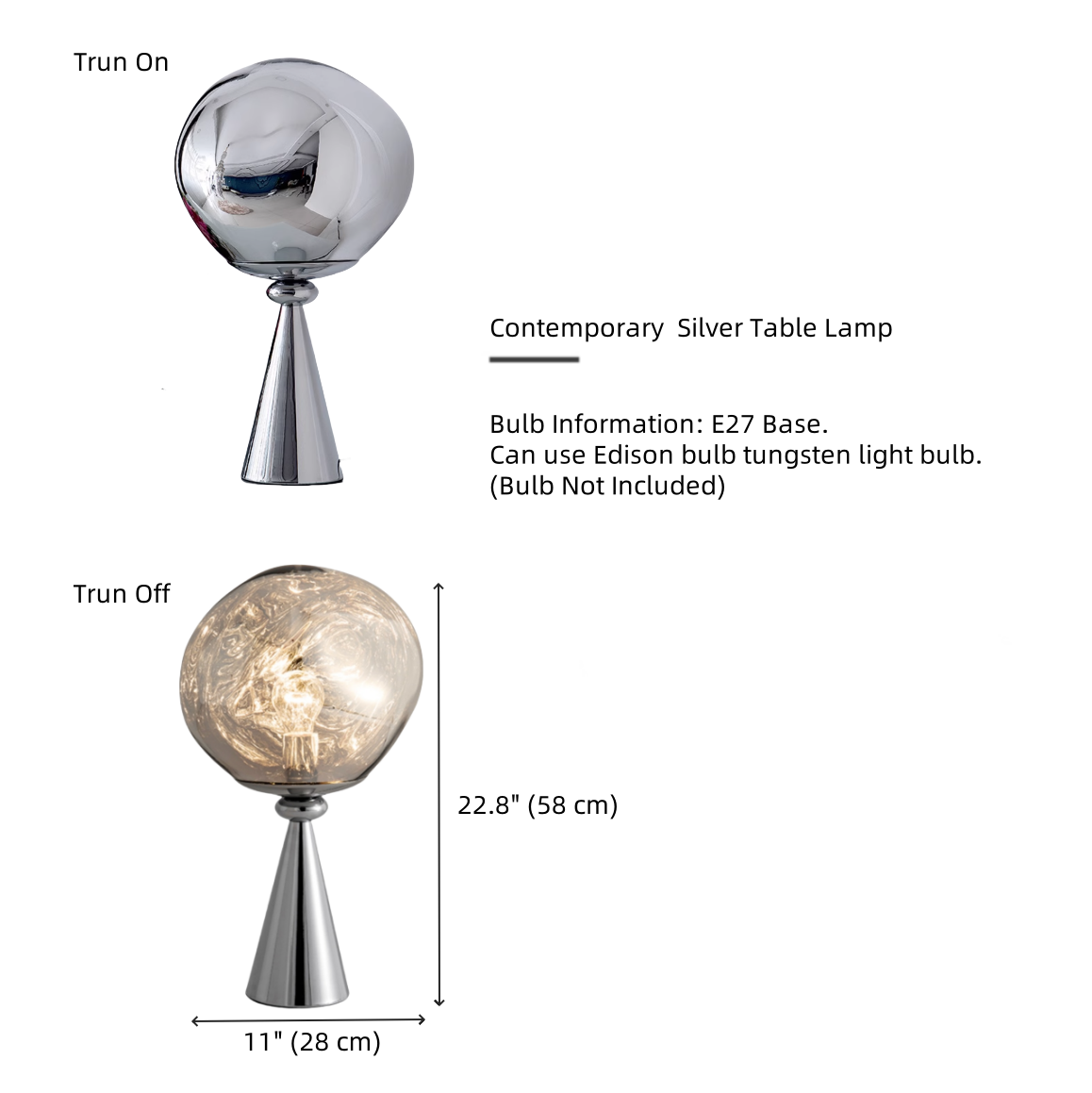 FJFJGO TABLE LAMP Modern Gold Table Lamp Tall Globe Desk Lamp Contemporary Mirrored Lampshade Round Ball Nightstand Lamp