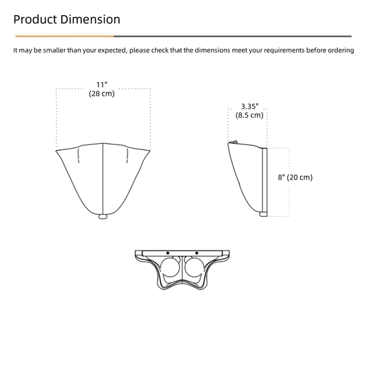 FJFJGO WALL LIGHTS Milk White Glass Wall Sconce Mid-Century Modern Shell Shaped 2 Lights