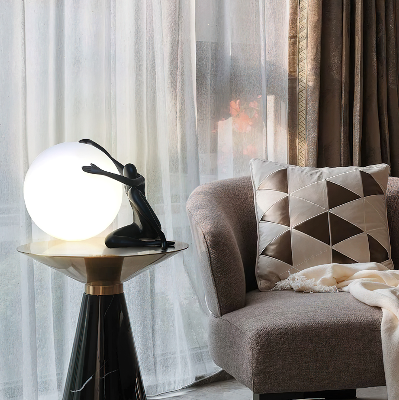 FJFJGO TABLE LAMP Table Lamp Modern Art Deco Desk Lamps