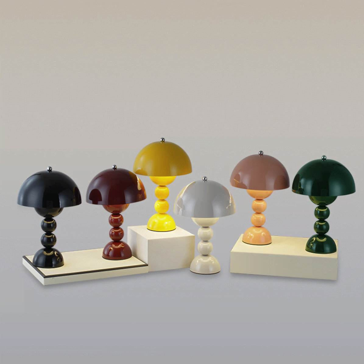 FJFJGO TABLE LAMP Aesthetic Mushroom Accent Table Lamps Nordic Small Bedside Lamp for Living Room Bedroom Mid Century Modern Table Lamp