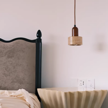 FJFJGO PENDANT LIGHTS Dark Wood Pendant Light Brown Farmhouse Wooden Hanging Lamp 1 Lights  Brass Chandelier Rustic Mini Pendant Lights