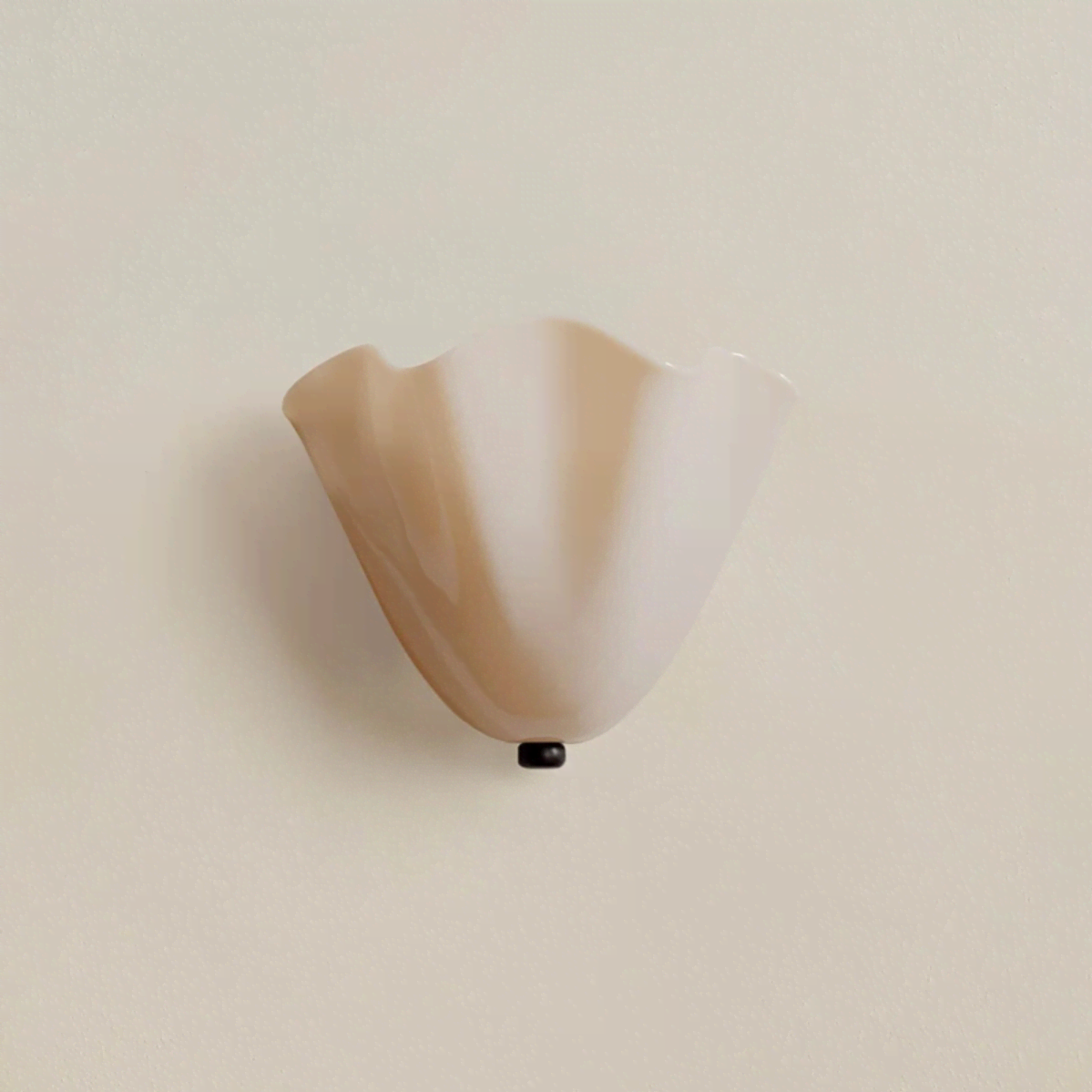 FJFJGO WALL LIGHTS Milk White Glass Wall Sconce Mid-Century Modern Shell Shaped 2 Lights