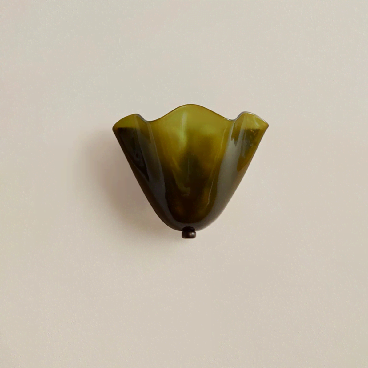 FJFJGO WALL LIGHTS Milk White Glass Wall Sconce Mid-Century Modern Shell Shaped 2 Lights