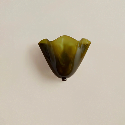 FJFJGO WALL LIGHTS Milk White Glass Wall Sconce Mid-Century Modern Shell Shaped 2 Lights