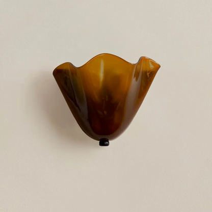 FJFJGO WALL LIGHTS Milk White Glass Wall Sconce Mid-Century Modern Shell Shaped 2 Lights