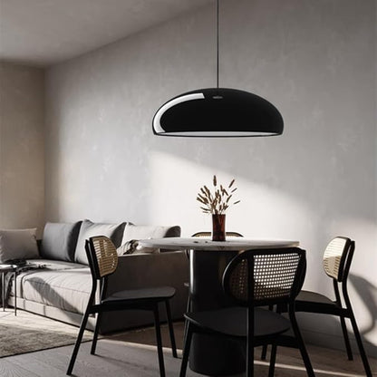 FJFJGO PENDANT LIGHTS FJFJGO PENDANT LIGHTS Mid-Century Modern Black Pendant Light Large Dome Chandelier Scandinavian Hanging Lamp