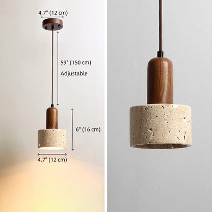 FJFJGO PENDANT LIGHTS Dark Wood Pendant Light Brown Farmhouse Wooden Hanging Lamp 1 Lights  Brass Chandelier Rustic Mini Pendant Lights