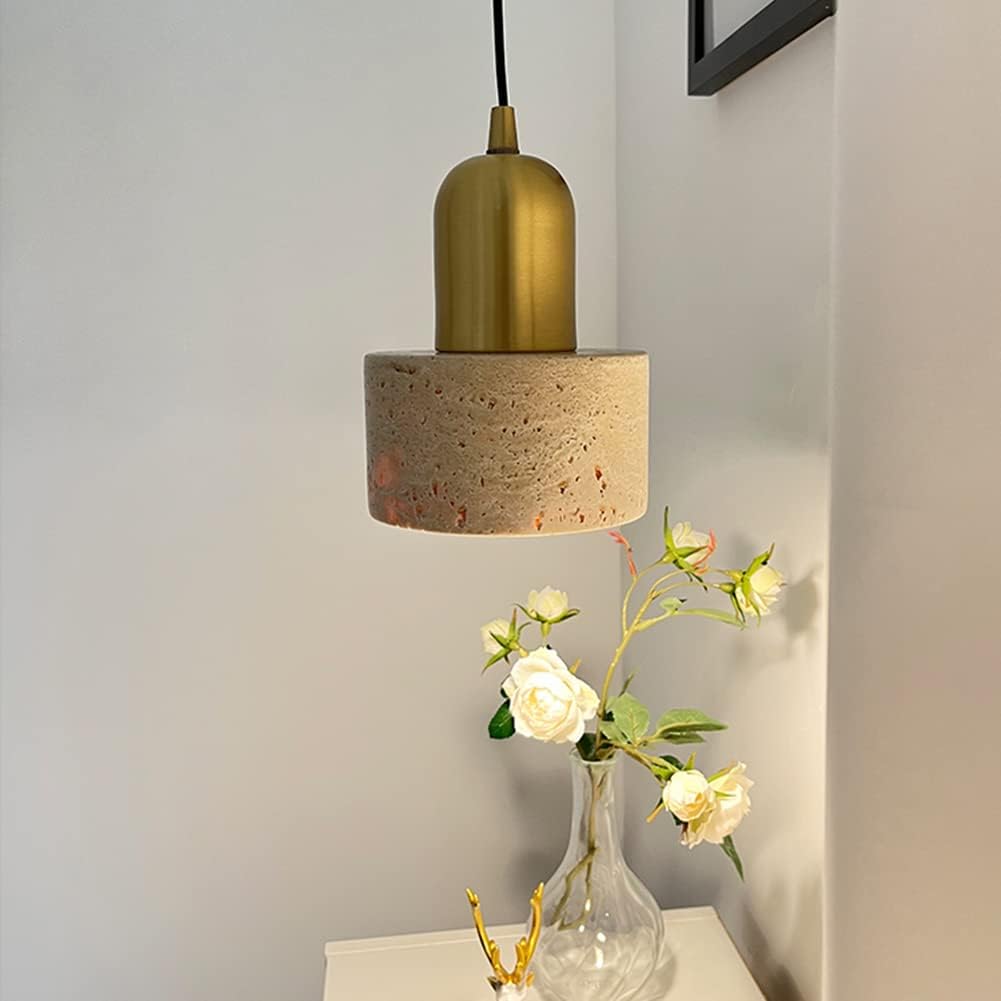 FJFJGO PENDANT LIGHTS Dark Wood Pendant Light Brown Farmhouse Wooden Hanging Lamp 1 Lights  Brass Chandelier Rustic Mini Pendant Lights