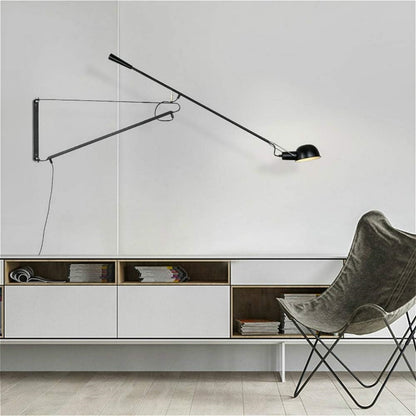 FJFJGO WALL LIGHTS Long Arm Wall Lamp White Modern Plug-in Sconces Wall Lighting