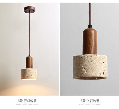 FJFJGO PENDANT LIGHTS Dark Wood Pendant Light Brown Farmhouse Wooden Hanging Lamp 1 Lights  Brass Chandelier Rustic Mini Pendant Lights